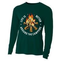 Life Is Better Around The Campfire Cooling Performance Long Sleeve Crew