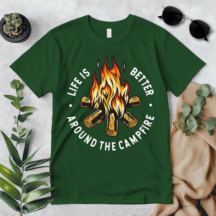 Life Is Better Around The Campfire Premium T-Shirt