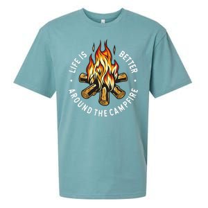 Life Is Better Around The Campfire Sueded Cloud Jersey T-Shirt