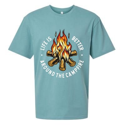 Life Is Better Around The Campfire Sueded Cloud Jersey T-Shirt