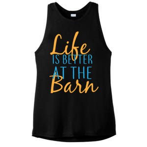 Life is Better at the Barn Ladies PosiCharge Tri-Blend Wicking Tank