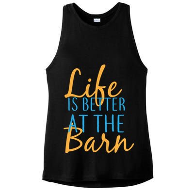 Life is Better at the Barn Ladies PosiCharge Tri-Blend Wicking Tank