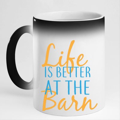 Life is Better at the Barn 11oz Black Color Changing Mug