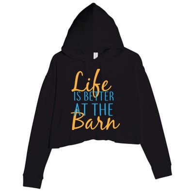 Life is Better at the Barn Crop Fleece Hoodie