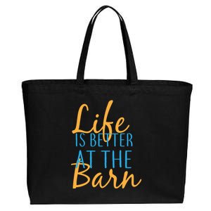 Life is Better at the Barn Cotton Canvas Jumbo Tote