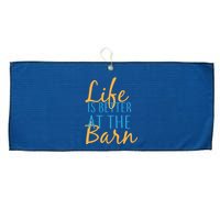 Life is Better at the Barn Large Microfiber Waffle Golf Towel