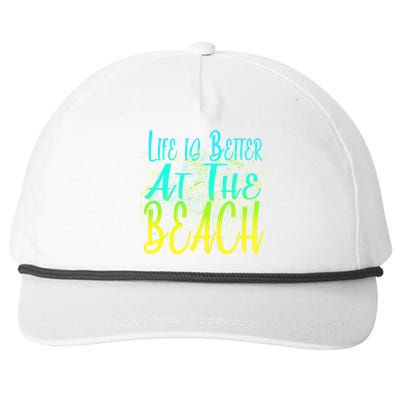 Life Is Better At The Beach Snapback Five-Panel Rope Hat