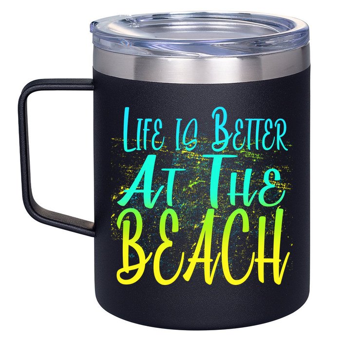 Life Is Better At The Beach 12oz Stainless Steel Coffee Mug