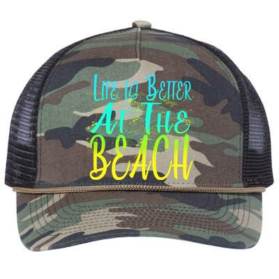 Life Is Better At The Beach Retro Rope Trucker Hat Cap