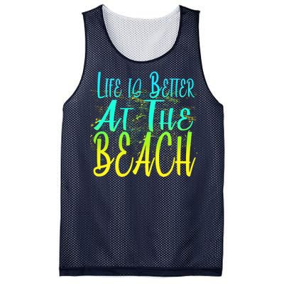 Life Is Better At The Beach Mesh Reversible Basketball Jersey Tank