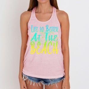 Life Is Better At The Beach Women's Knotted Racerback Tank