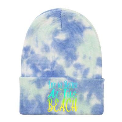 Life Is Better At The Beach Tie Dye 12in Knit Beanie