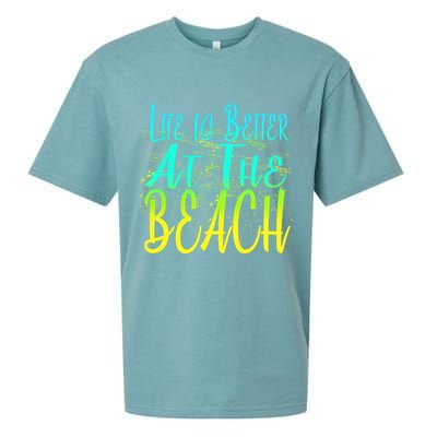 Life Is Better At The Beach Sueded Cloud Jersey T-Shirt