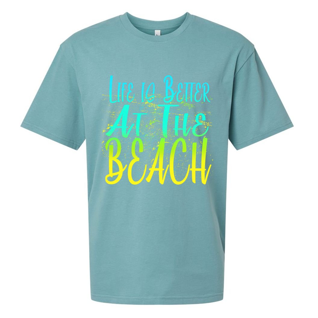 Life Is Better At The Beach Sueded Cloud Jersey T-Shirt