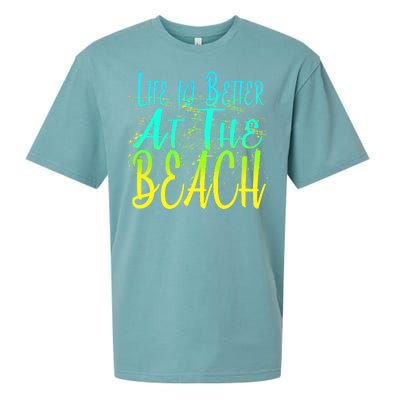 Life Is Better At The Beach Sueded Cloud Jersey T-Shirt