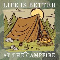 Life Is Better At The Campfire Legacy Tie Dye Trucker Hat
