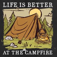 Life Is Better At The Campfire Adult Drive Performance Visor