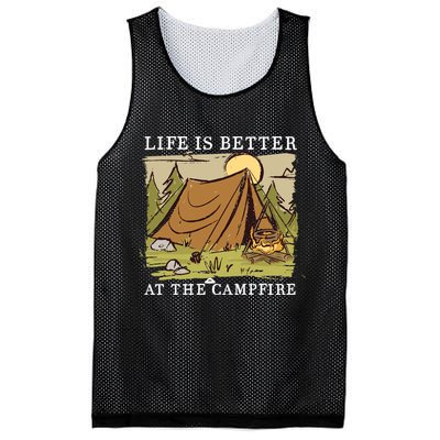 Life Is Better At The Campfire Mesh Reversible Basketball Jersey Tank