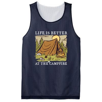 Life Is Better At The Campfire Mesh Reversible Basketball Jersey Tank