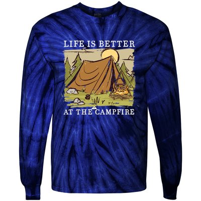 Life Is Better At The Campfire Tie-Dye Long Sleeve Shirt