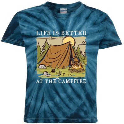 Life Is Better At The Campfire Kids Tie-Dye T-Shirt