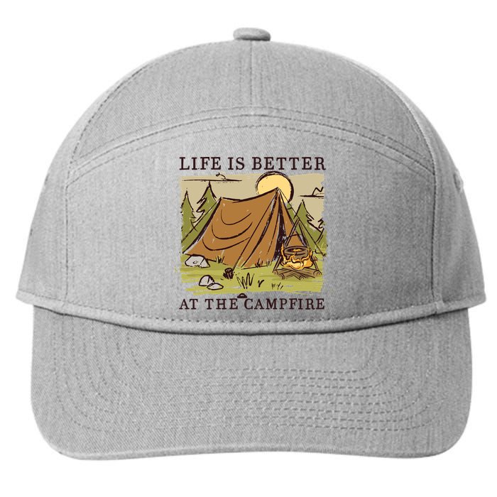 Life Is Better At The Campfire 7-Panel Snapback Hat