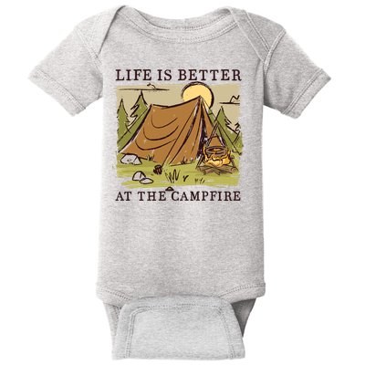 Life Is Better At The Campfire Baby Bodysuit