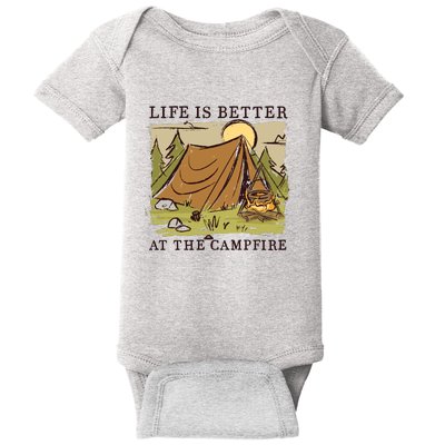 Life Is Better At The Campfire Baby Bodysuit