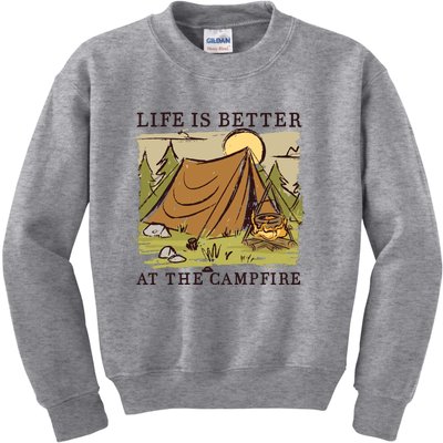 Life Is Better At The Campfire Kids Sweatshirt