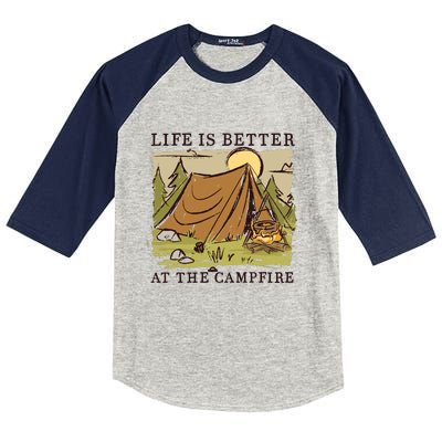 Life Is Better At The Campfire Kids Colorblock Raglan Jersey