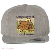 Life Is Better At The Campfire Wool Snapback Cap