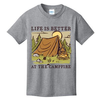 Life Is Better At The Campfire Kids T-Shirt