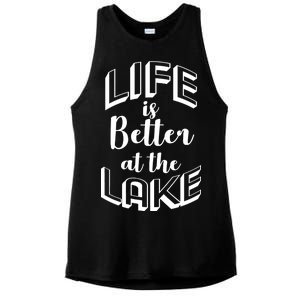 Life Is Better At The Lake Ladies PosiCharge Tri-Blend Wicking Tank