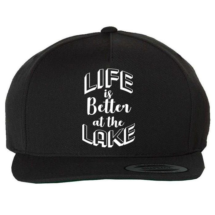 Life Is Better At The Lake Wool Snapback Cap