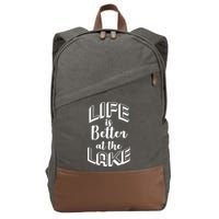 Life Is Better At The Lake Cotton Canvas Backpack