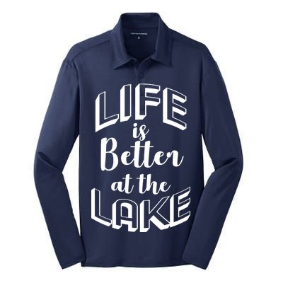 Life Is Better At The Lake Silk Touch Performance Long Sleeve Polo