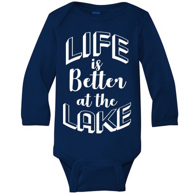 Life Is Better At The Lake Baby Long Sleeve Bodysuit