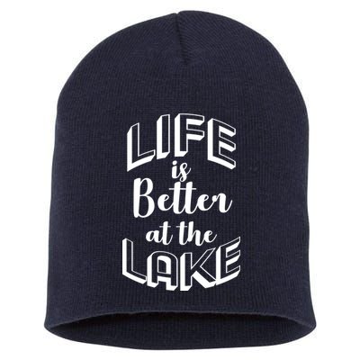 Life Is Better At The Lake Short Acrylic Beanie