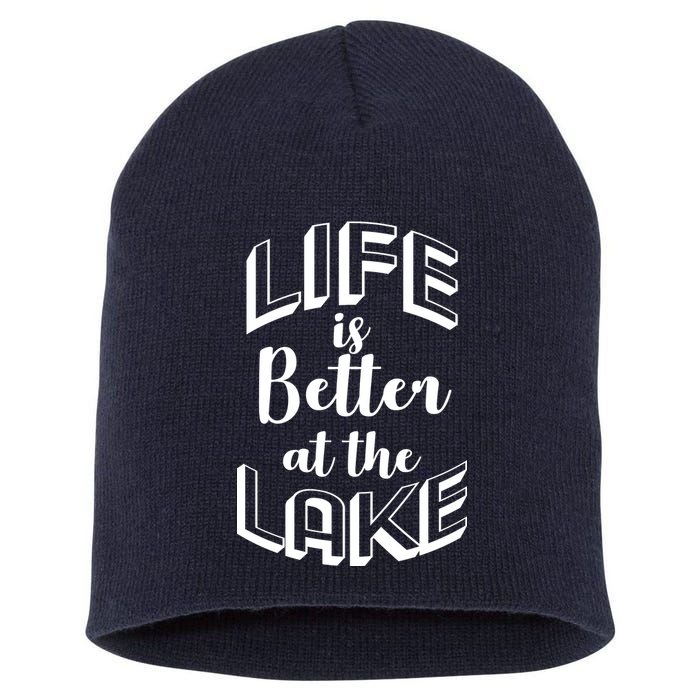 Life Is Better At The Lake Short Acrylic Beanie