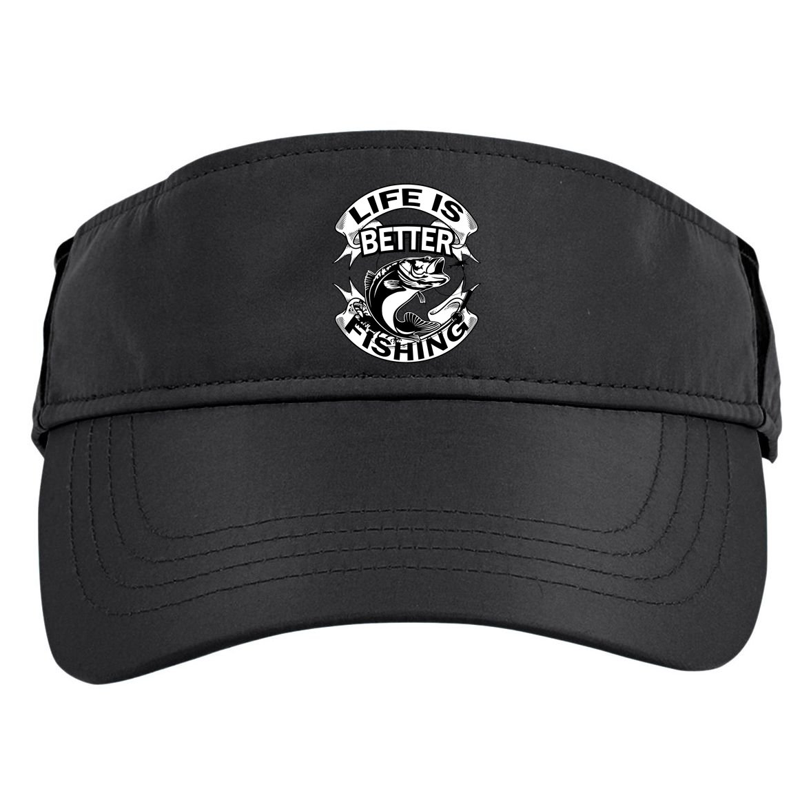 Life Is Better Fishing Adult Drive Performance Visor