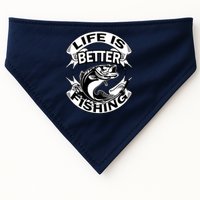 Life Is Better Fishing USA-Made Doggie Bandana