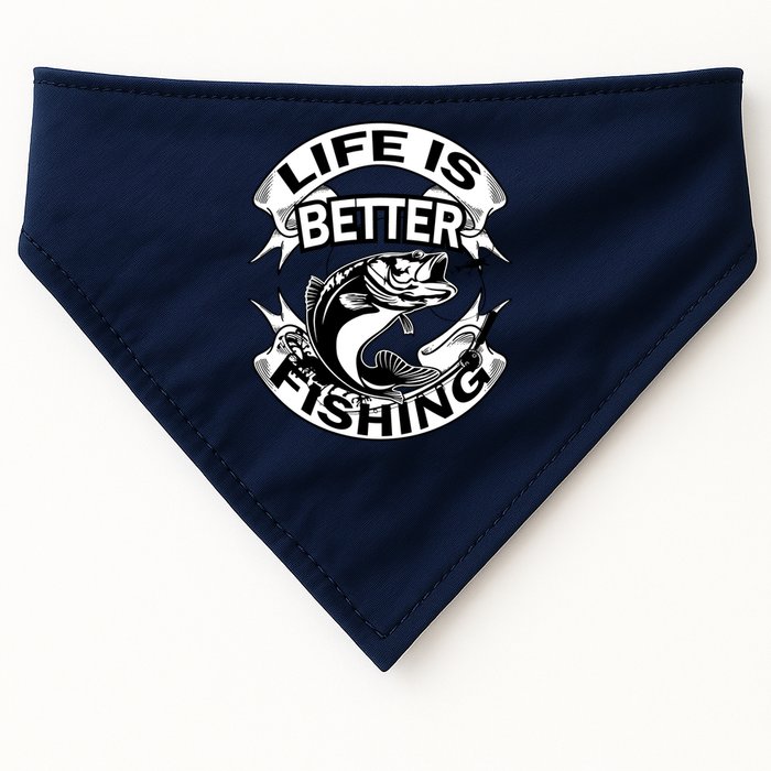 Life Is Better Fishing USA-Made Doggie Bandana