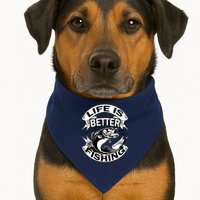 Life Is Better Fishing USA-Made Doggie Bandana