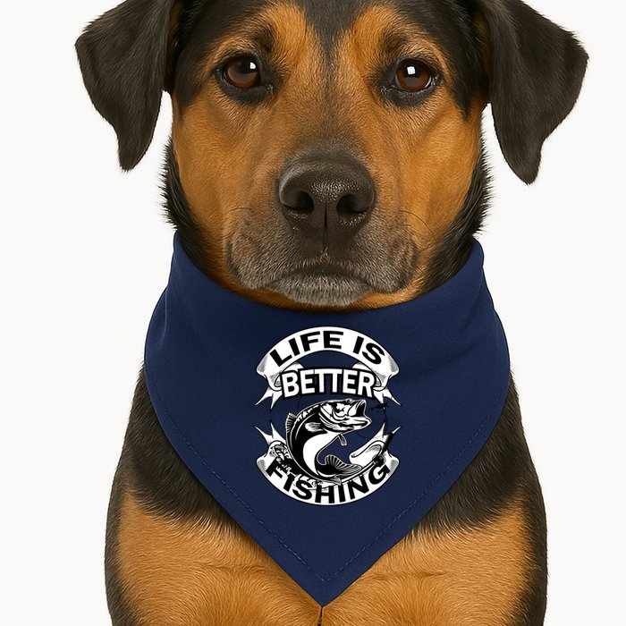 Life Is Better Fishing USA-Made Doggie Bandana