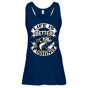 Life Is Better Fishing Ladies Essential Flowy Tank