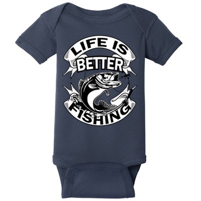 Life Is Better Fishing Baby Bodysuit
