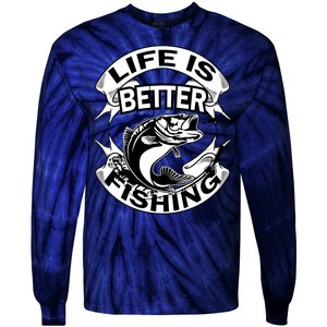 Life Is Better Fishing Tie-Dye Long Sleeve Shirt