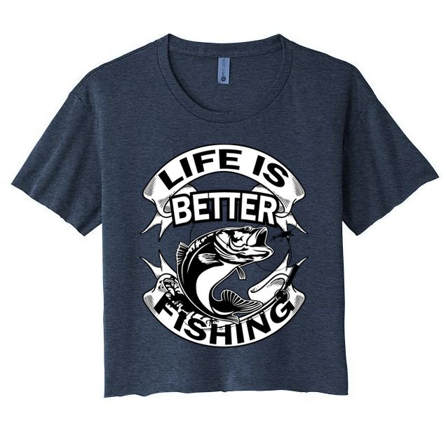 Life Is Better Fishing Crop Top