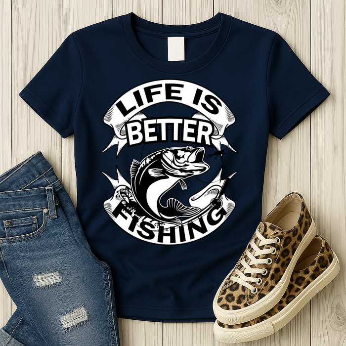 Life Is Better Fishing Womens T-Shirt
