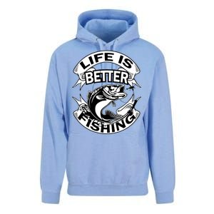 Life Is Better Fishing Unisex Surf Hoodie